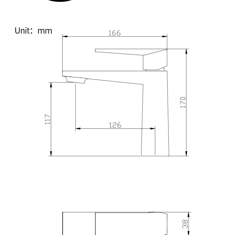 Tiema Sanitary Ware Single Hole Waterfall Water Tap Bathroom Kitchen Brass Mixer Basin Faucet Sample Customization