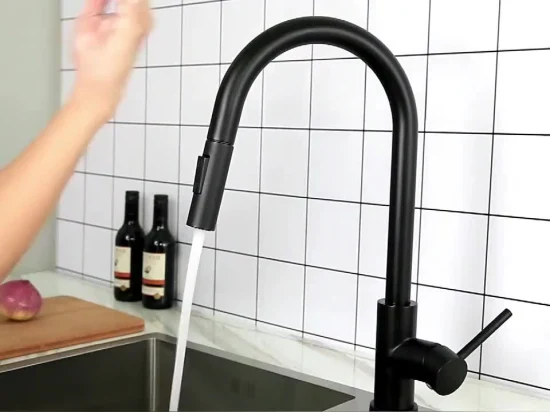 Amazon Hot Selling 304 Edelstahl-Mischer-Wasserhahn, Doppelfunktion, herausziehbarer Smart-Sensor-Touch-Küchenarmatur